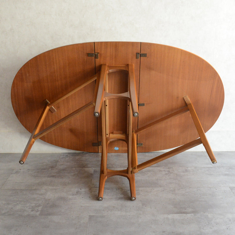 Nathan ネイサン ゲートレッグ ダイニングテーブル 100(オーバル・天板剝離再塗装済）