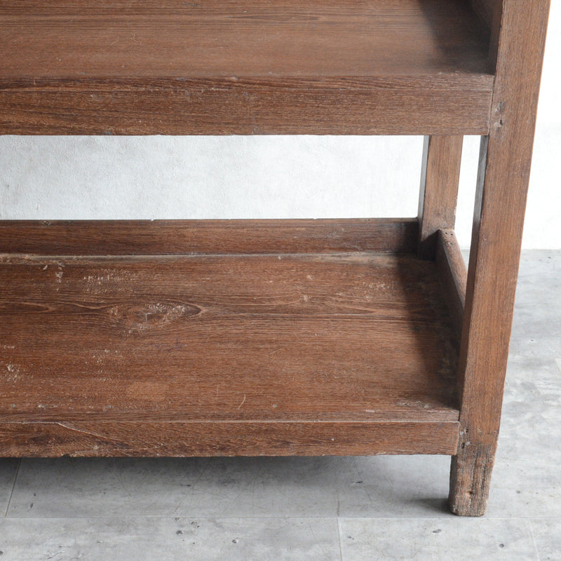 ヴィンテージ 無垢チーク　２段シェルフ　07