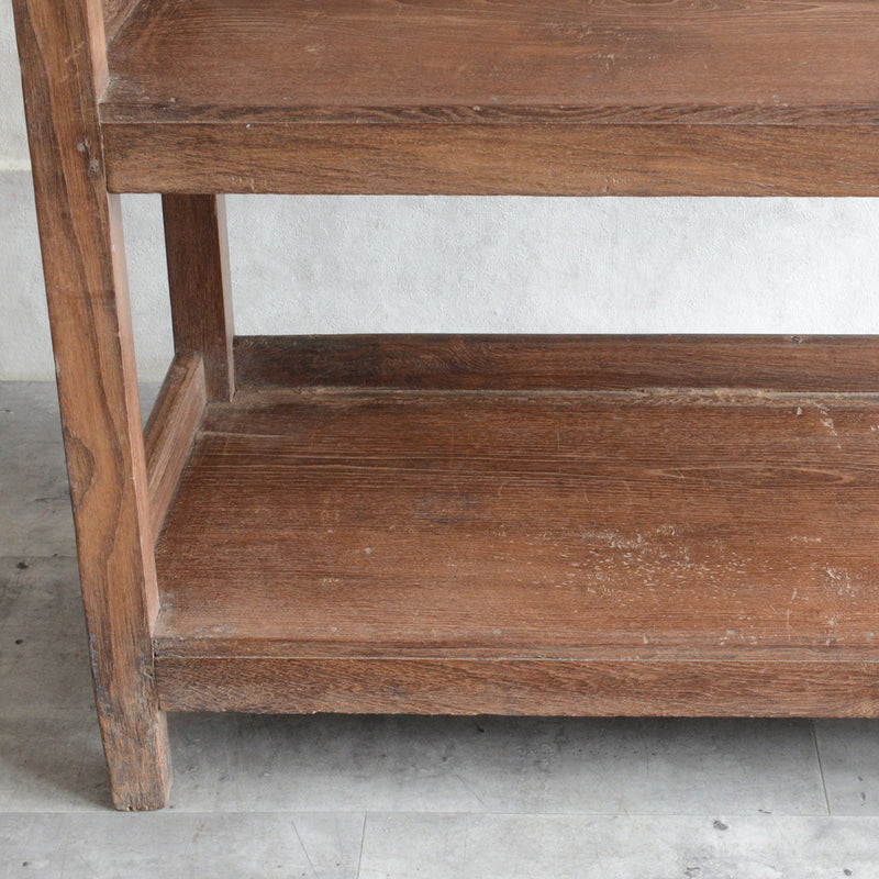 ヴィンテージ 無垢チーク　２段シェルフ　07