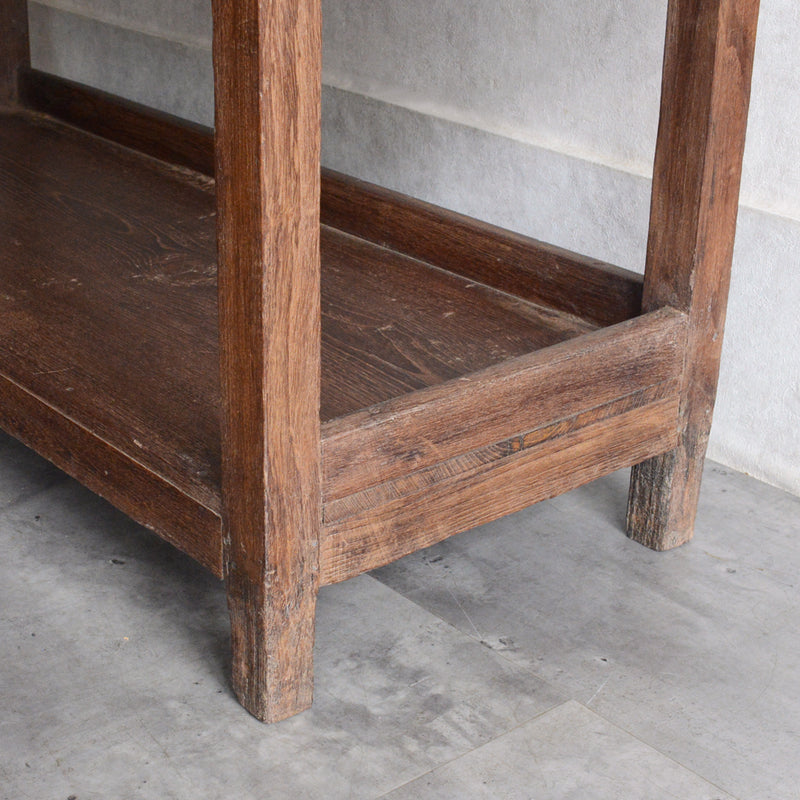 ヴィンテージ 無垢チーク　２段シェルフ　07