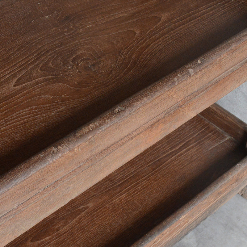 ヴィンテージ 無垢チーク　２段シェルフ　07