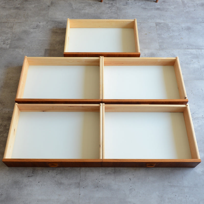 デンマーク ヴィンテージ  チーク 5段チェスト 5-32 (ウッドオイル仕上）