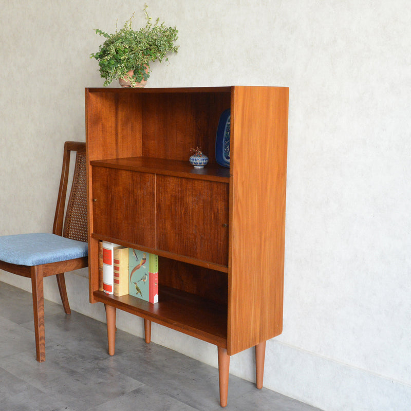 デンマークヴィンテージ　チークシェルフ（木扉付）8-60