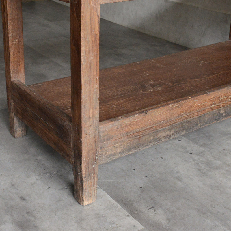 ヴィンテージ 無垢チーク　２段シェルフ　07