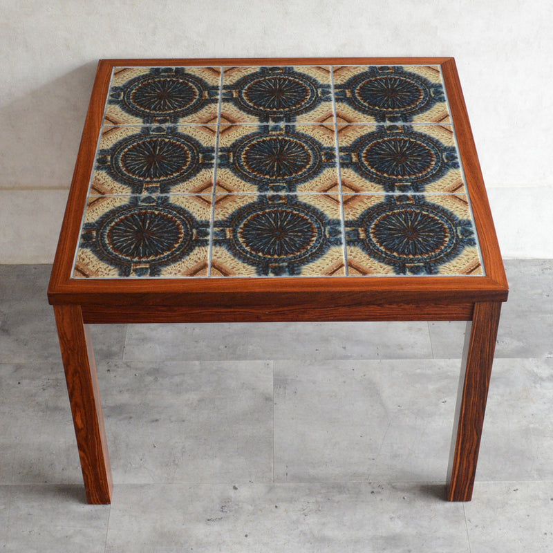 デンマークヴィンテージ タイルトップローテーブル P-17（ローズウッド）