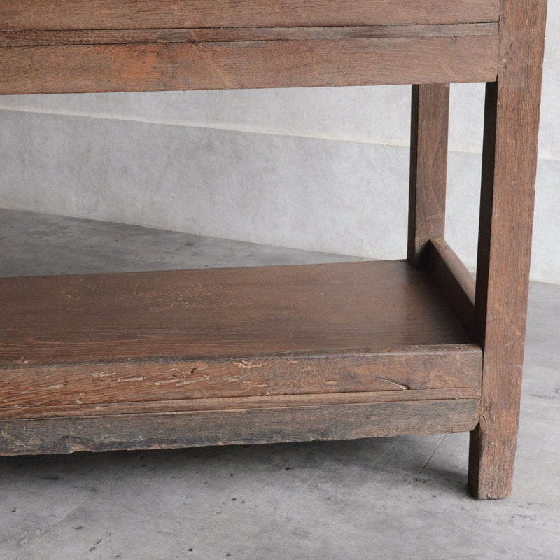 ヴィンテージ 無垢チーク　２段シェルフ　07