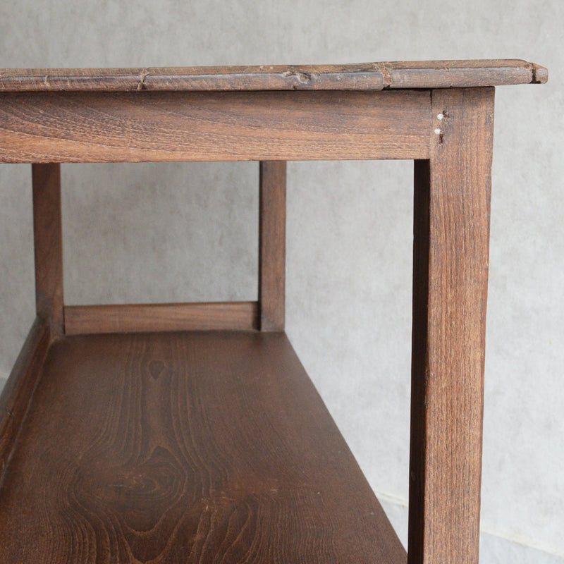 ヴィンテージ 無垢チーク　２段シェルフ　07