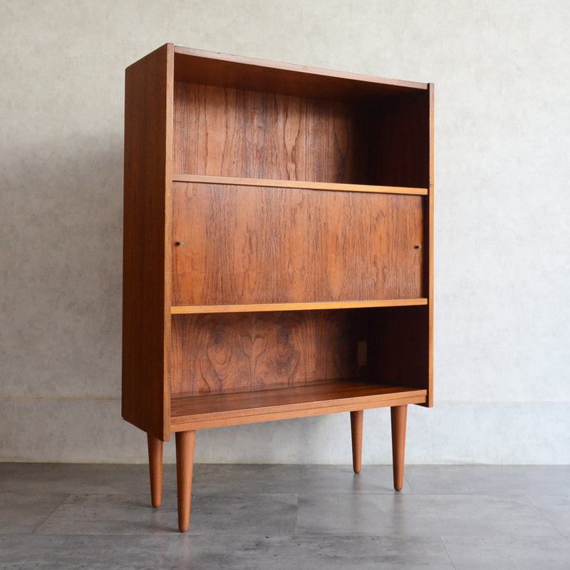 デンマークヴィンテージ　チークシェルフ（木扉付）8-60