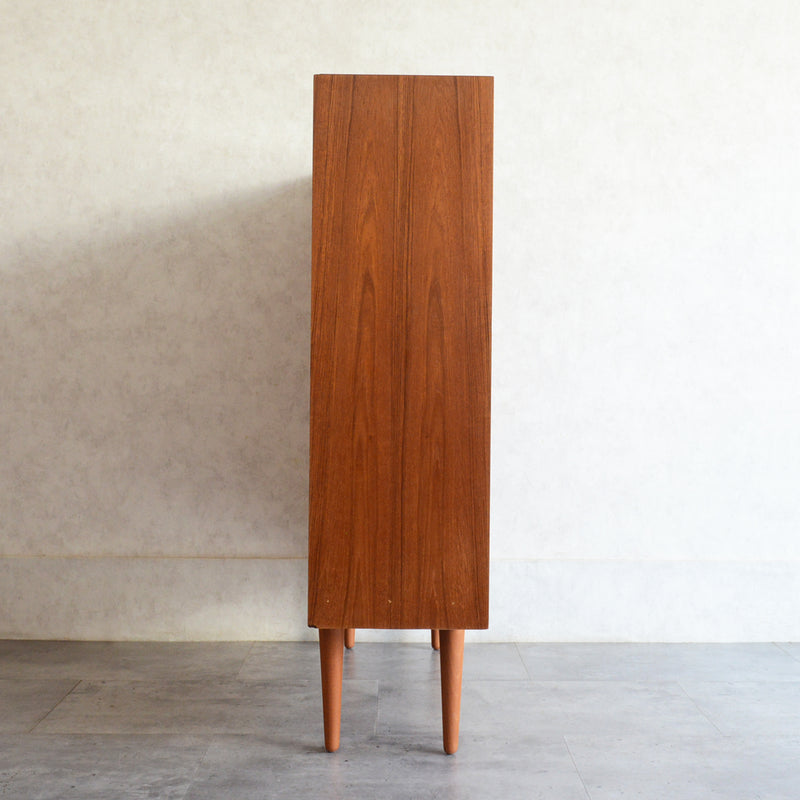 デンマークヴィンテージ　チークシェルフ（木扉付）8-60