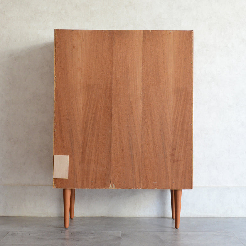 デンマークヴィンテージ　チークシェルフ（木扉付）8-60