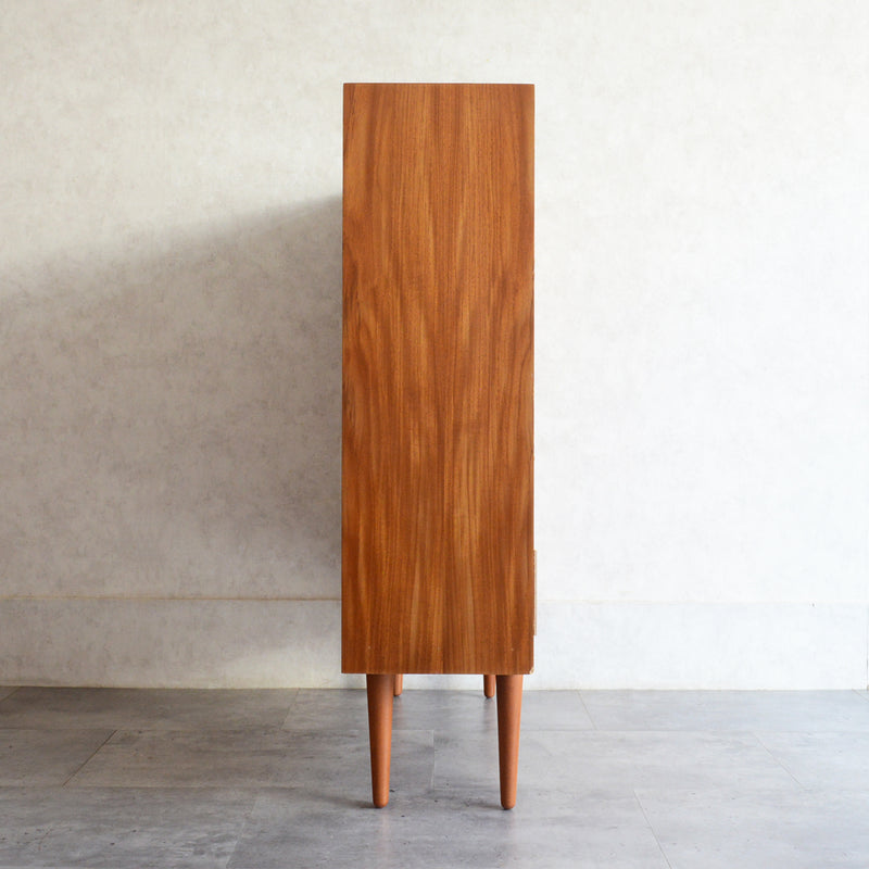 デンマークヴィンテージ　チークシェルフ（木扉付）8-60