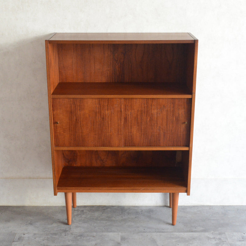 デンマークヴィンテージ　チークシェルフ（木扉付）8-60