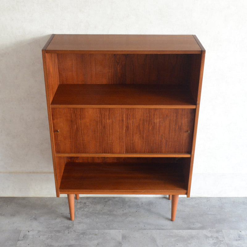 デンマークヴィンテージ　チークシェルフ（木扉付）8-60