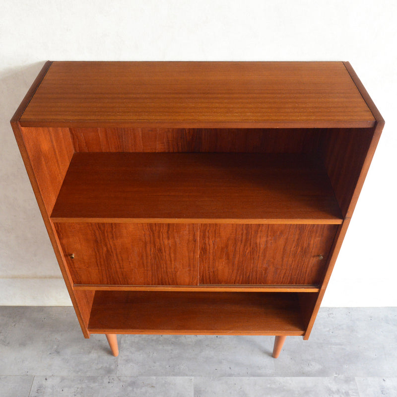 デンマークヴィンテージ　チークシェルフ（木扉付）8-60