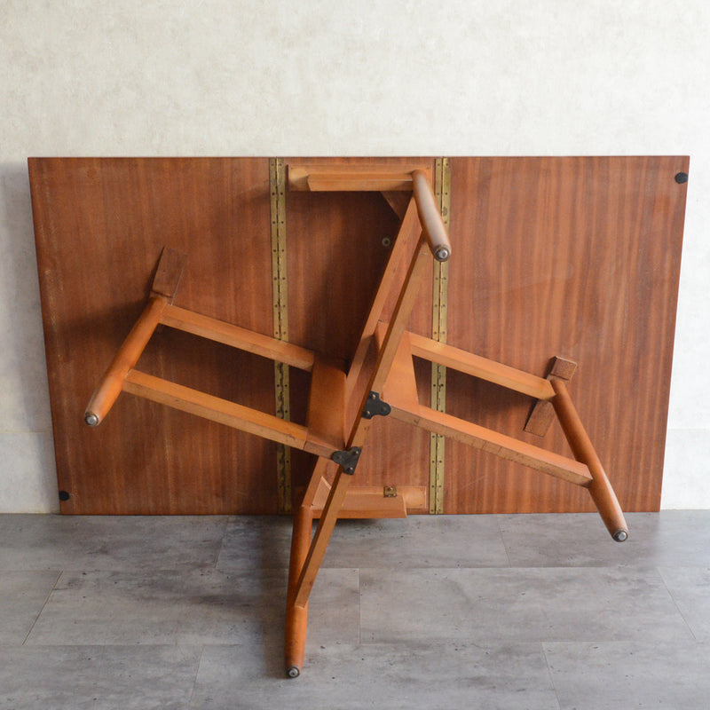 ミッドセンチュリー ヴィンテージ　ゲートレッグダイニングテーブル49 (レクタングル・天板剝離再塗装済）