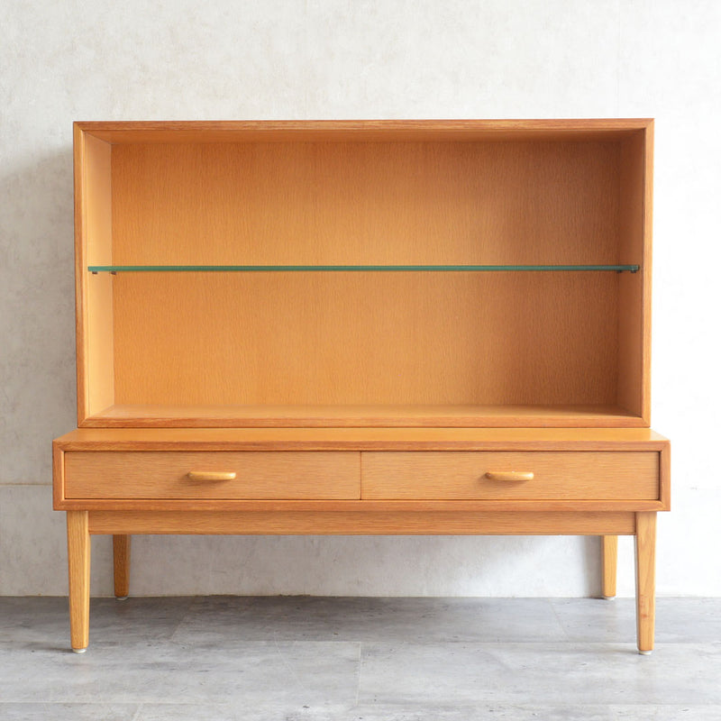 デンマーク オーク ガラスキャビネット 5-19 (オイル仕上）