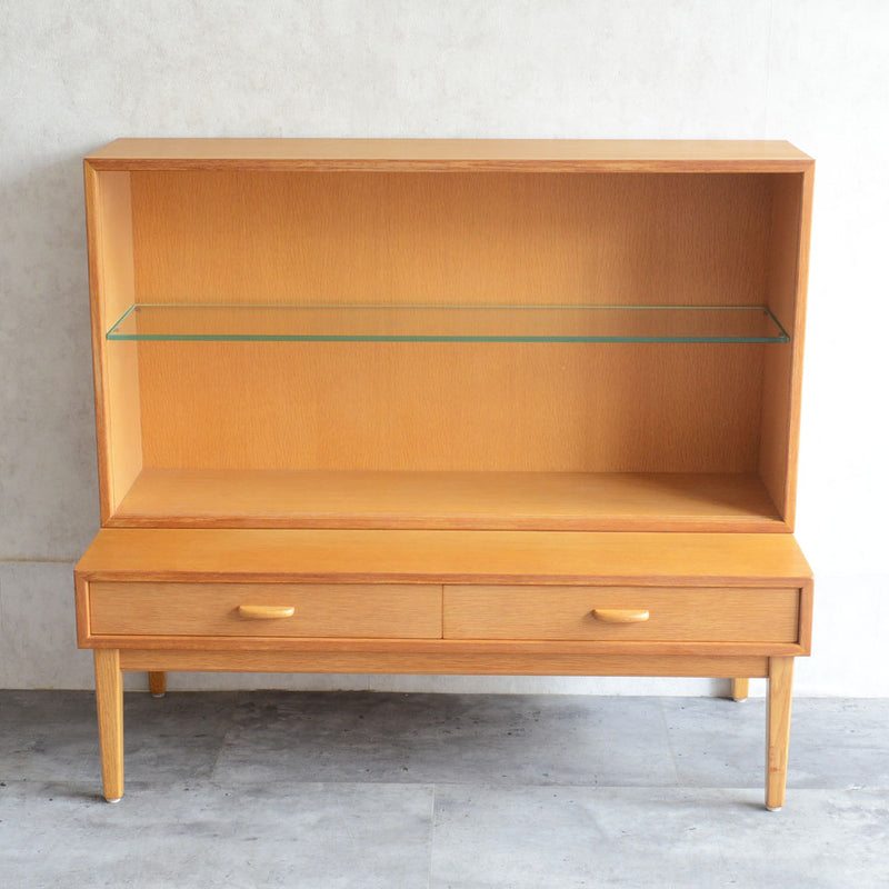 デンマーク オーク ガラスキャビネット 5-19 (オイル仕上）