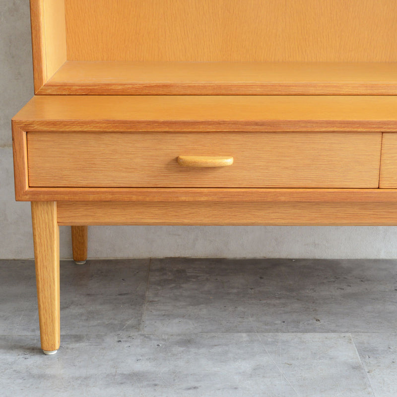 デンマーク オーク ガラスキャビネット 5-19 (オイル仕上）