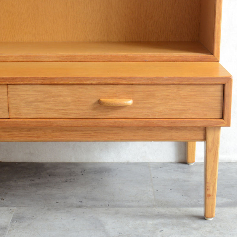 デンマーク オーク ガラスキャビネット 5-19 (オイル仕上）