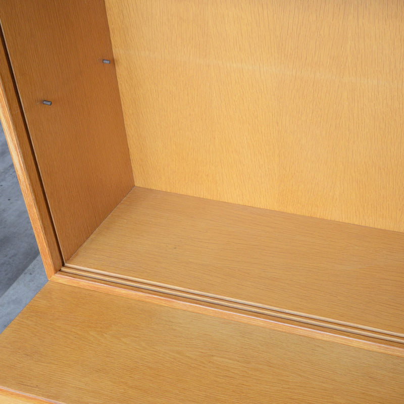 デンマーク オーク ガラスキャビネット 5-19 (オイル仕上）