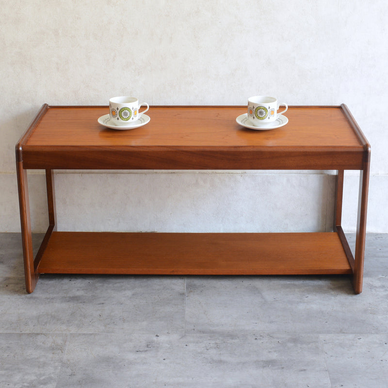 Myer メイヤー　チーク ローテーブル 29 (天板剥離再塗装済)