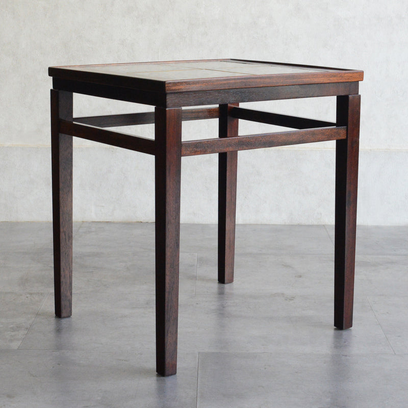 デンマーク ヴィンテージ タイルトップ サイドテーブル6-22(ローズウッド）