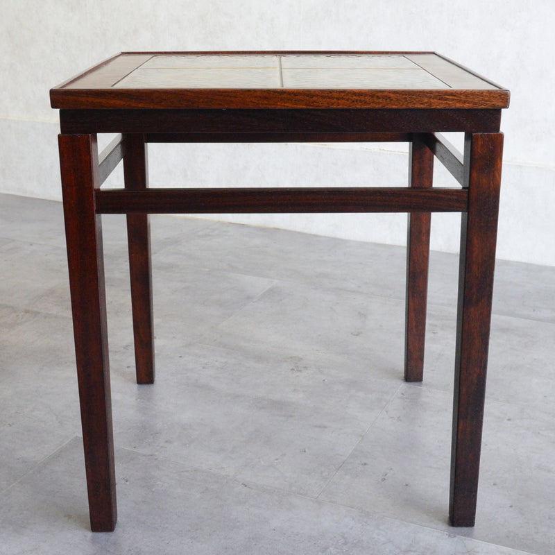 デンマーク ヴィンテージ タイルトップ サイドテーブル6-22(ローズウッド）