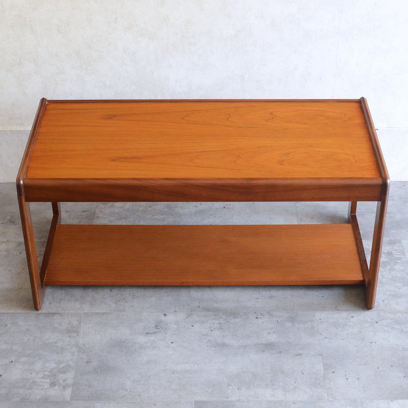 Myer メイヤー　チーク ローテーブル 29 (天板剥離再塗装済)