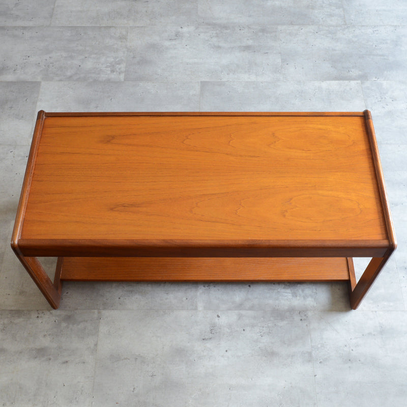 Myer メイヤー　チーク ローテーブル 29 (天板剥離再塗装済)