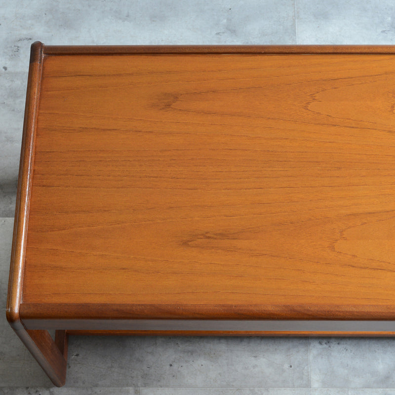 Myer メイヤー　チーク ローテーブル 29 (天板剥離再塗装済)