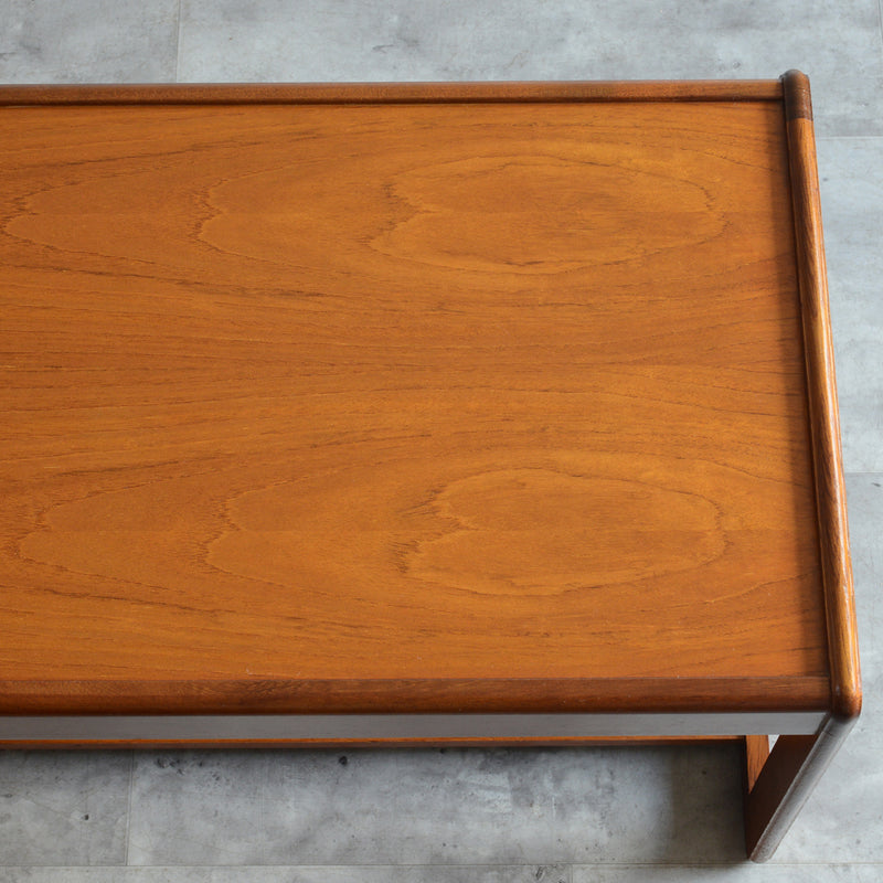 Myer メイヤー　チーク ローテーブル 29 (天板剥離再塗装済)