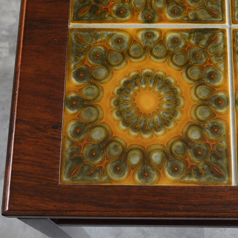 デンマーク ヴィンテージ タイルトップ サイドテーブル6-22(ローズウッド）