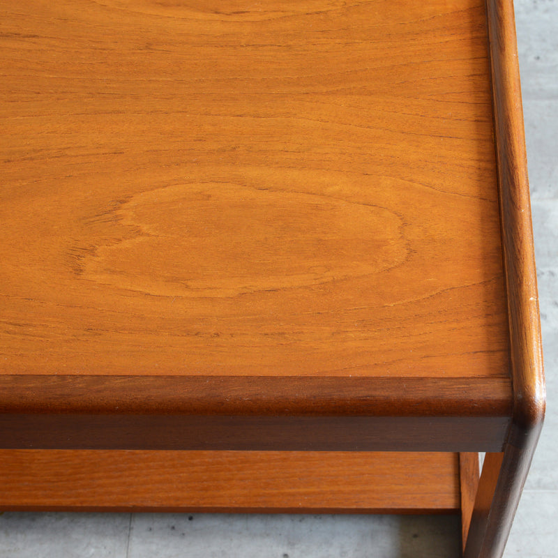 Myer メイヤー　チーク ローテーブル 29 (天板剥離再塗装済)