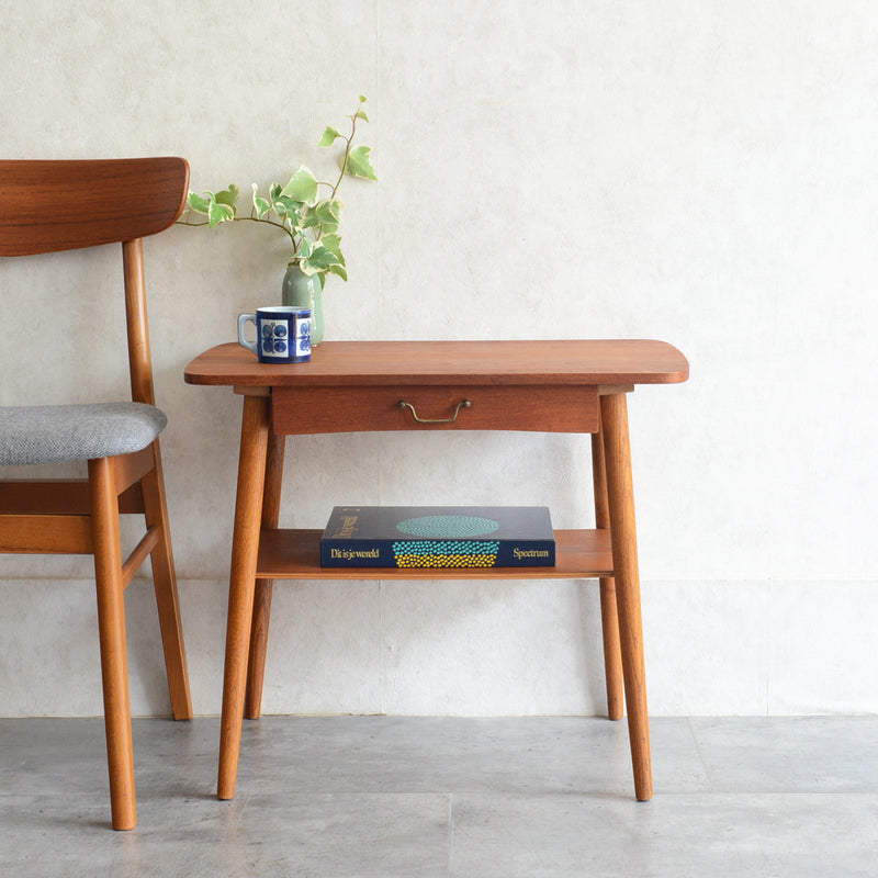 デンマーク ヴィンテージ　1段チェスト/サイドテーブル5-48(ウッドオイル仕上）