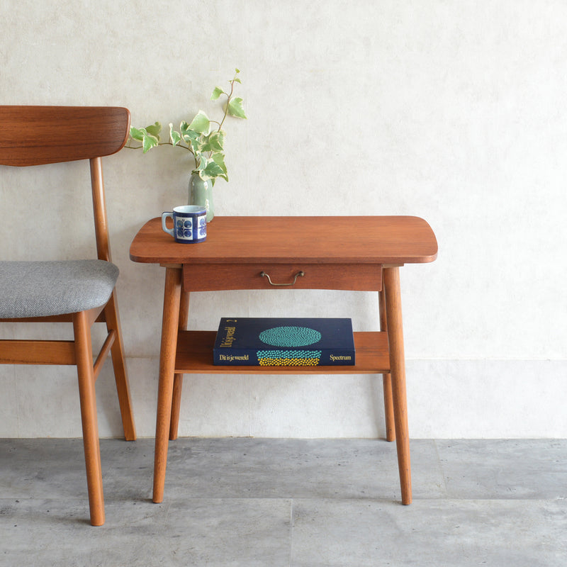 デンマーク ヴィンテージ　1段チェスト/サイドテーブル5-48(ウッドオイル仕上）