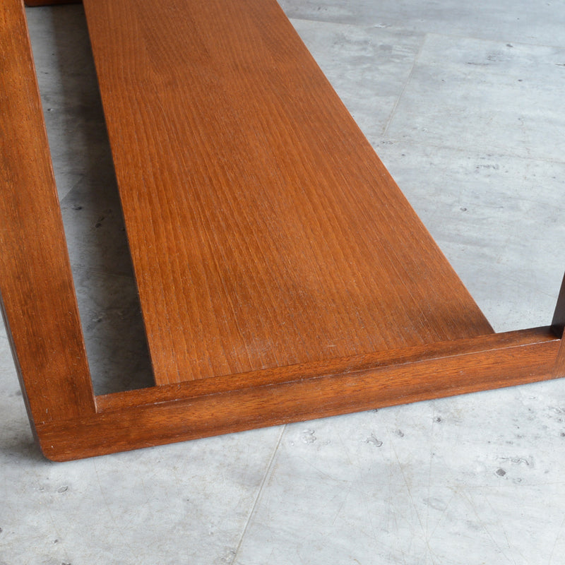 Myer メイヤー　チーク ローテーブル 29 (天板剥離再塗装済)