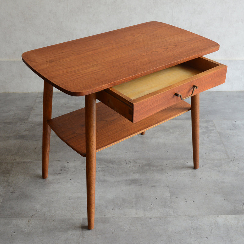 デンマーク ヴィンテージ　1段チェスト/サイドテーブル5-48(ウッドオイル仕上）