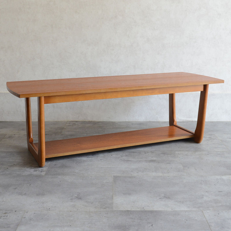 Myerメイヤー　チークローテーブル27(天板剥離再塗装済）