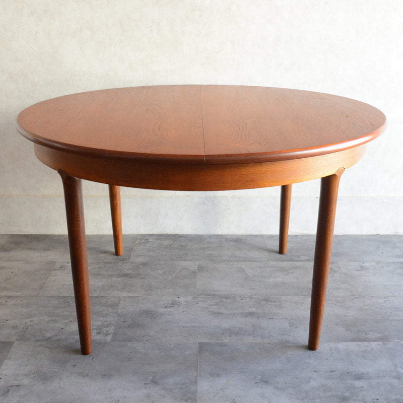 N様見学予約商品　Meredew(メレデュー）エクステンション ラウンド ダイニングテーブル 05(天板剥離再塗装済）