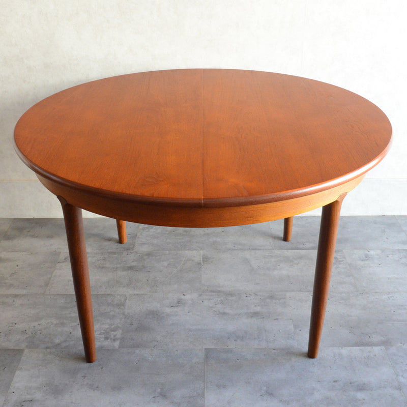 N様見学予約商品　Meredew(メレデュー）エクステンション ラウンド ダイニングテーブル 05(天板剥離再塗装済）