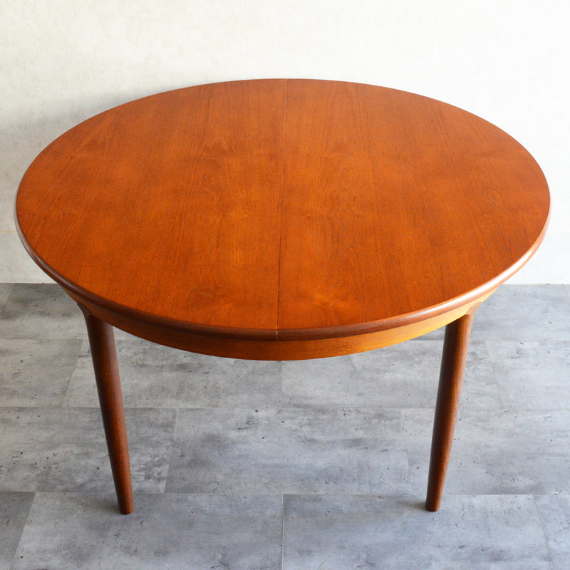 N様見学予約商品　Meredew(メレデュー）エクステンション ラウンド ダイニングテーブル 05(天板剥離再塗装済）