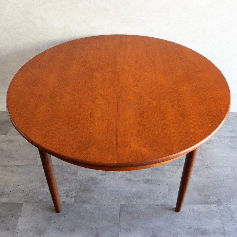 N様見学予約商品　Meredew(メレデュー）エクステンション ラウンド ダイニングテーブル 05(天板剥離再塗装済）