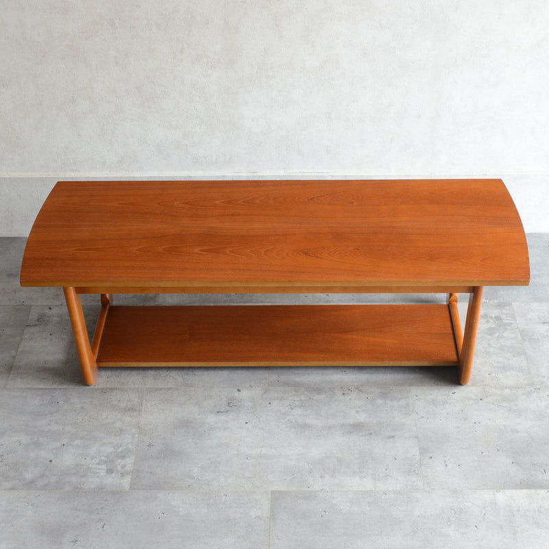 Myerメイヤー　チークローテーブル27(天板剥離再塗装済）