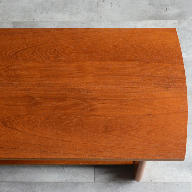 Myerメイヤー　チークローテーブル27(天板剥離再塗装済）