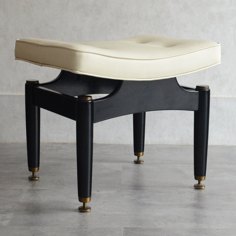 G-PLAN ジープラン  スツール/オットマン01（張替済アイボリーレザー）