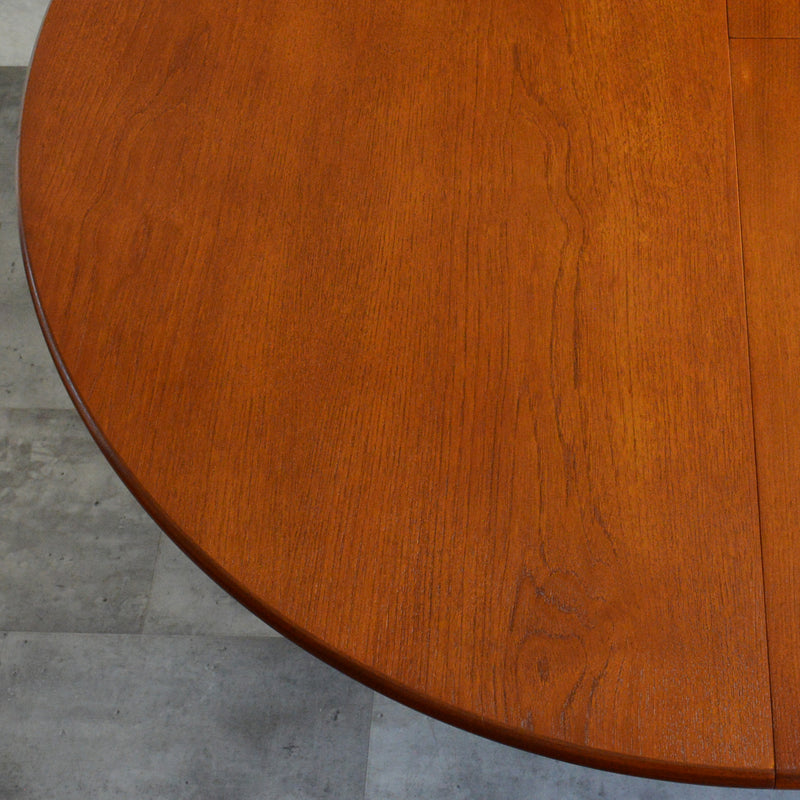 N様見学予約商品　Meredew(メレデュー）エクステンション ラウンド ダイニングテーブル 05(天板剥離再塗装済）