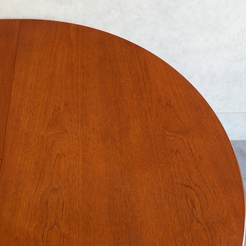 N様見学予約商品　Meredew(メレデュー）エクステンション ラウンド ダイニングテーブル 05(天板剥離再塗装済）