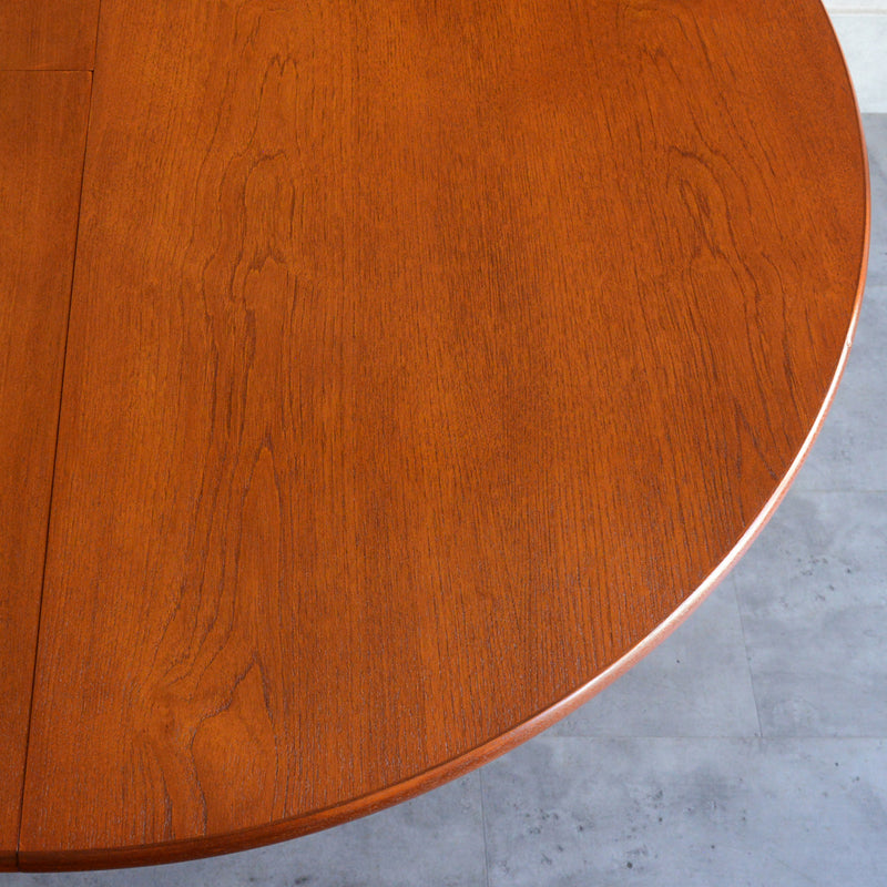 N様見学予約商品　Meredew(メレデュー）エクステンション ラウンド ダイニングテーブル 05(天板剥離再塗装済）