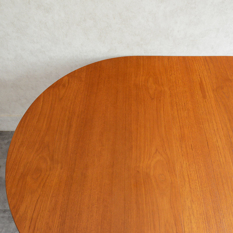 Jentique ジェンティーク　ゲートレッグテーブル34（オーバル・天板剝離再塗装済）