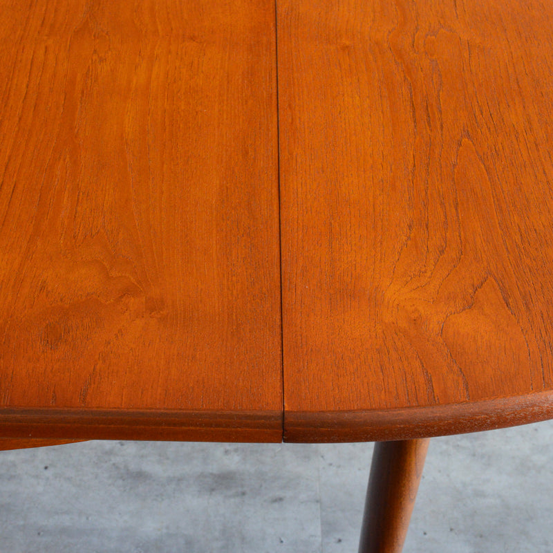 N様見学予約商品　Meredew(メレデュー）エクステンション ラウンド ダイニングテーブル 05(天板剥離再塗装済）